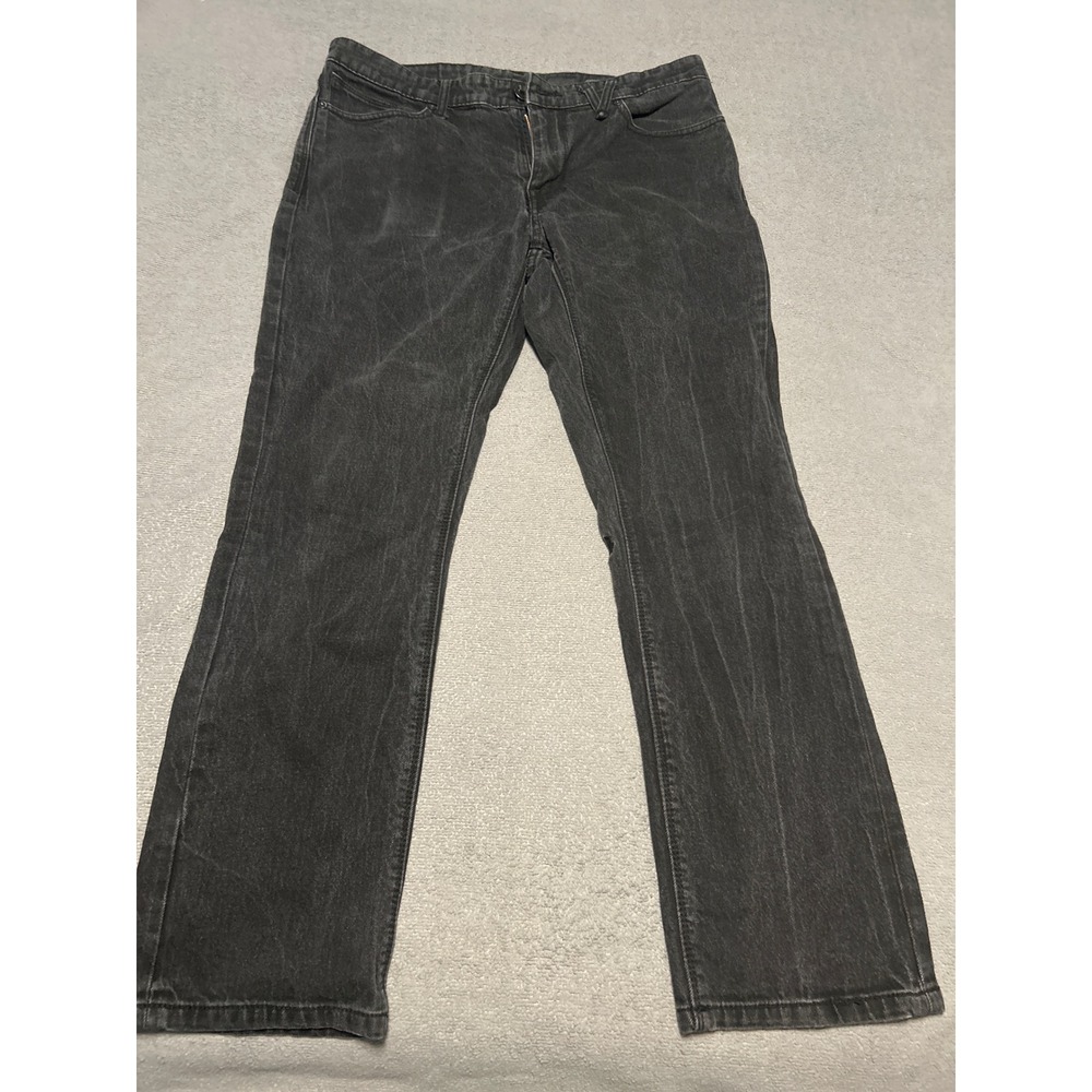 Volcom A1902005 Mens Black Denim Straight Leg Jeans True To This Size 33x28